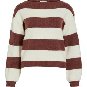 VILA Trui 'VIJOLA'  roestrood / wit