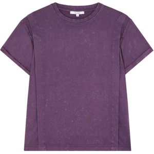 Scalpers Shirt 'Lapel Marble'  donkerlila / zilver