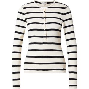 Herrlicher Shirt 'Cecilia'  zwart / offwhite