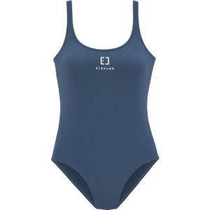 Elbsand - Badpak - Rookblauw - Met Merkopschriften in Contrastkleur