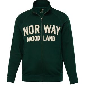 JP1880 Sweatvest  donkergroen / natuurwit