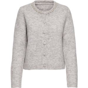 ONLY Gebreid vest 'ONLViva'  grijs gemêleerd