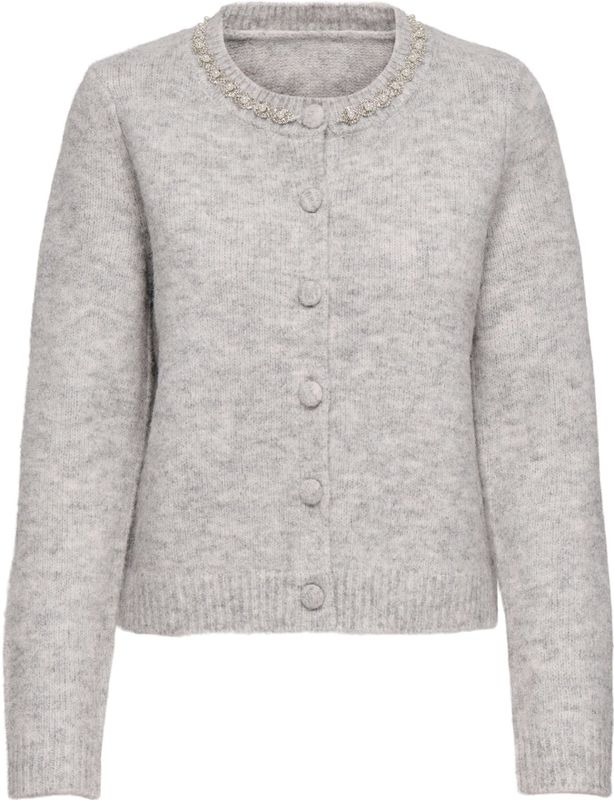 ONLY Gebreid vest 'ONLViva'  grijs gemêleerd