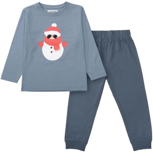 STACCATO Nachtkledij  nachtblauw / duifblauw / lichtrood / wit