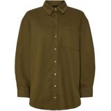 PIECES - PCMAISIE - Blouse - Olijfgroen - Klassieke Blouse