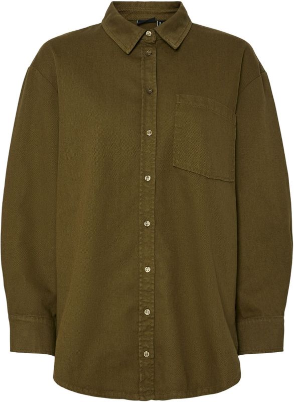 PIECES - PCMAISIE - Blouse - Olijfgroen - Klassieke Blouse