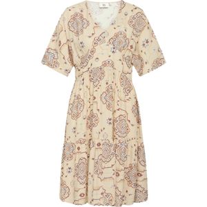 Noa Noa Jurk 'Kine'  beige / donkerrood