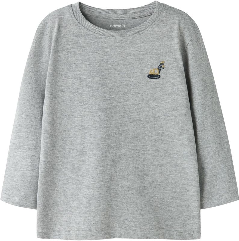 NAME IT Shirt 'NMMVIMPEL'  grijs / kaki / zwart