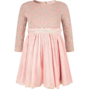 happy girls - Jurk - Grijs / Pink - Katoen - Kort/Mini - Lange Mouw