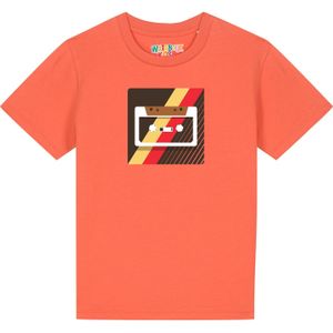 watabout.kids Shirt 'Kassette'  curry / oranje / zwart / wit