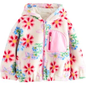 Next Fleece jas  blauw / pink / rosa / natuurwit