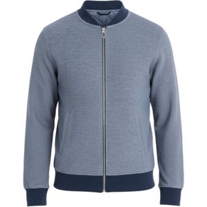 Ombre Sweatvest 'OM-SSZP-0238'  opaal / donkerblauw