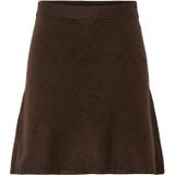 PIECES - PCJunna - Minirok - Donkerbruin - Effen - Gerecycled Materiaal