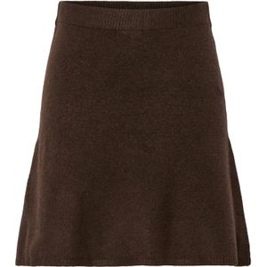 PIECES - PCJunna - Minirok - Donkerbruin - Effen - Gerecycled Materiaal