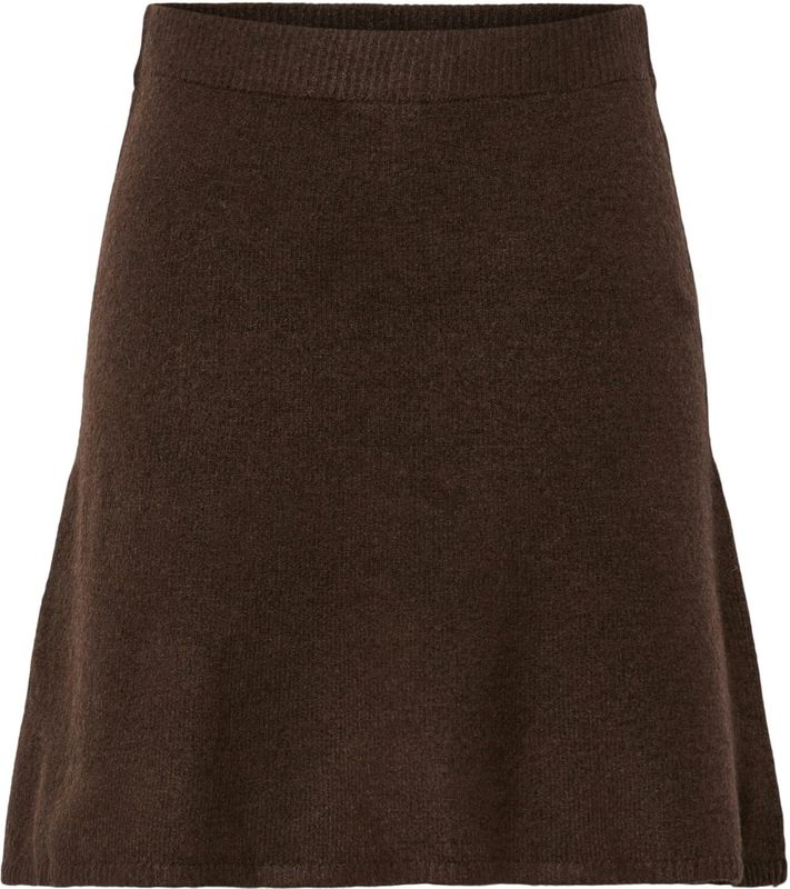 PIECES - PCJunna - Minirok - Donkerbruin - Effen - Gerecycled Materiaal