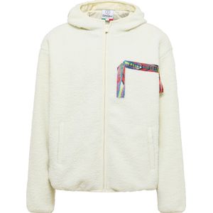 Carlo Colucci Fleece jas 'Faietti'  gemengde kleuren / wit