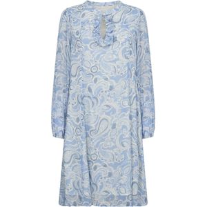 Part Two Jurk 'PiyannaPW'  hemelsblauw / zwart / wit