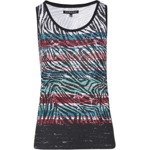 KOROSHI Top  blauw / turquoise / rood / zwart