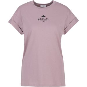 REPLAY Shirt  oudroze / zwart