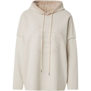 Zwillingsherz - Hoodie - Lichtbeige - Positive Mind - Met Capuchon - 3/4 Mouw