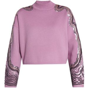 faina Trui 'Nelice'  zilvergrijs / lila / zwart