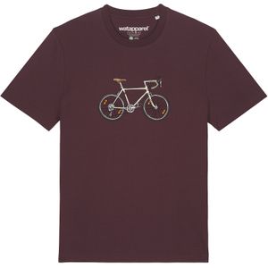 Watapparel Shirt ' Doodle Bike '  gemengde kleuren / donkerrood