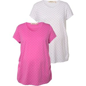 Ulla Popken Shirt  pink / wit