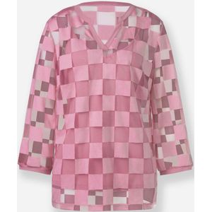 Zachtroze Geruit Bikini - 50% Polyester 50% Viscose - Zonder Sluiting