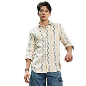 Campus Sutra Overhemd 'Jaliyah'  marine / pasteloranje / wolwit