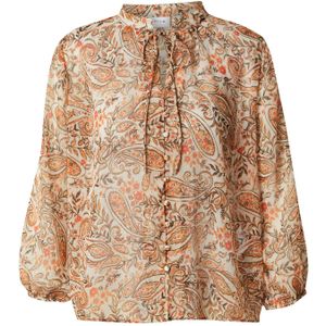 VILA Blouse 'VIFALA'  beige / oranje / zwart