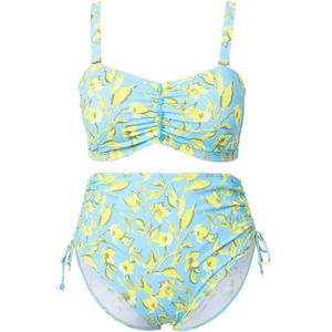 Ulla Popken Bikini  lichtblauw / limoen / kaki