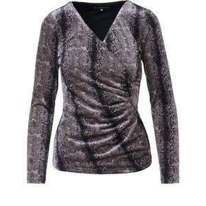 KOROSHI Shirt  lichtgrijs / zwart / wit