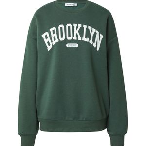 studioselect Sweatshirt 'Joy'  donkergroen / wit