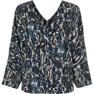TATUUM Blouse  navy / zwart / wit