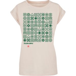 F4NT4STIC Shirt  sand / groen / bloedrood