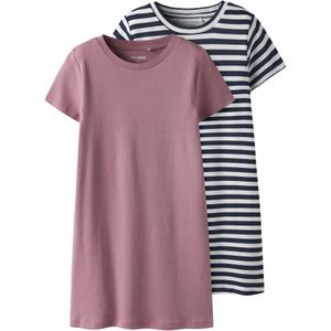 TWO SOON Jurk  cyclaam / zwart / wit