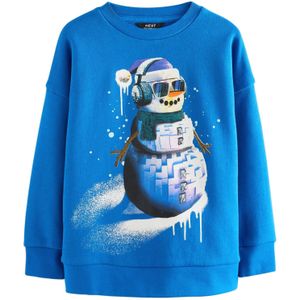 Next Sweatshirt  blauw / petrol / oranje / wit