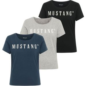MUSTANG Shirt  blauw / grijs / zwart