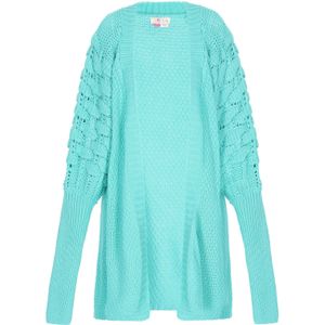 IZIA Gebreid vest  turquoise