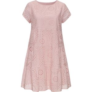Zomerjurk - Mauve - Opengewerkte Borduursels - Korte Mouwen