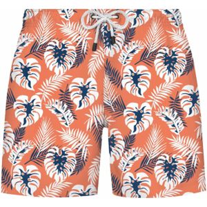 WESTMARK LONDON Zwemshorts 'Botanic'  navy / oranje / wit