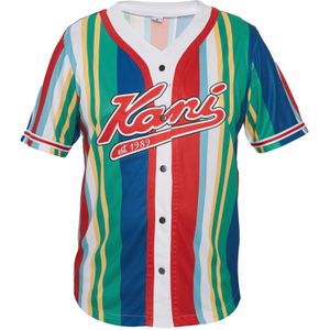 Karl Kani Shirt  blauw / jade groen / rood / wit