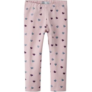 NAME IT Leggings 'NMFSOLEA'  aubergine / rosa / zilver