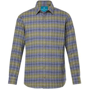 Boston Park Overhemd  grijs / olijfgroen / wit