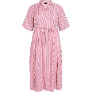 Zizzi Blousejurk 'Canavas'  pink / wit