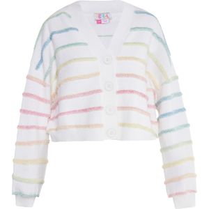 IZIA Gebreid vest 'Gaya'  blauw / oranje / pink / wit