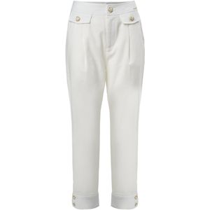 Influencer Bandplooibroek  wit