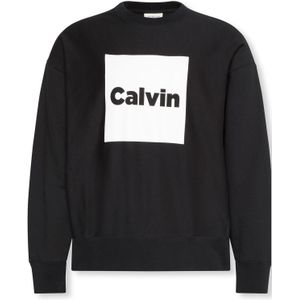 Calvin Klein Jeans Sweatshirt  zwart / wit