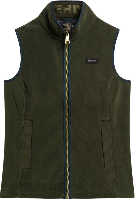 Superdry - Estate Fleece Vest - Slim Fit - Zwart