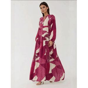 Hiccup Blousejurk  beige / pink / roodviolet